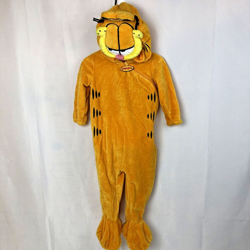 Nickelodeon Garfield Spirit Halloween Costume Hooded Jumpsuit Size 12-18 Months